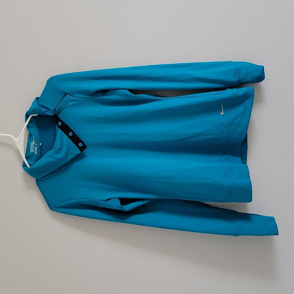 Nike golf tour performance long sleeve snap collar